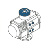Actuadores neumáticos y eléctricos para automatización de válvulas industriales - HF Industrial